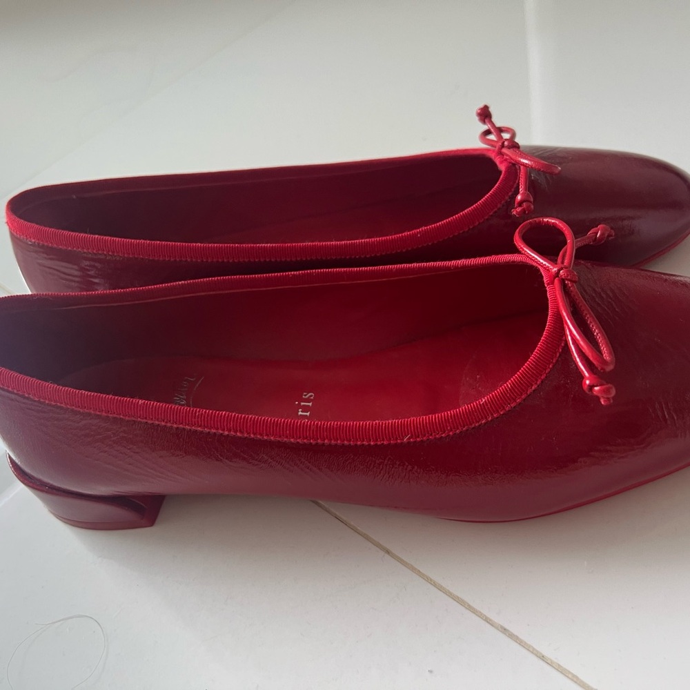 Christian Louboutin - Sweetie Jane Flat - Red - 38.5 - Picture 11 of 12